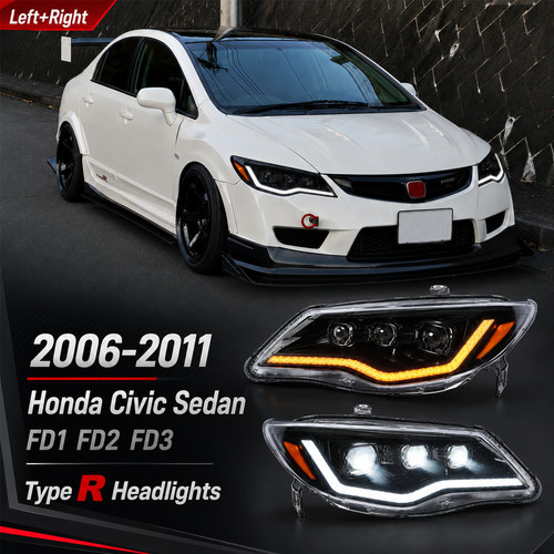 Pair led headlights assembly - headlights,