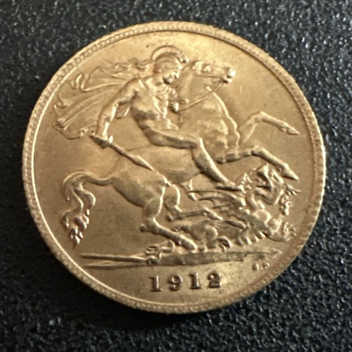 1912 half sovereign gold coin - gold,