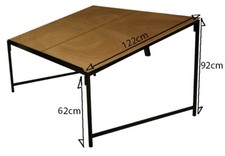 Angled Table 1.2M or 1.8M Long Steel Framed Portable Market Table  