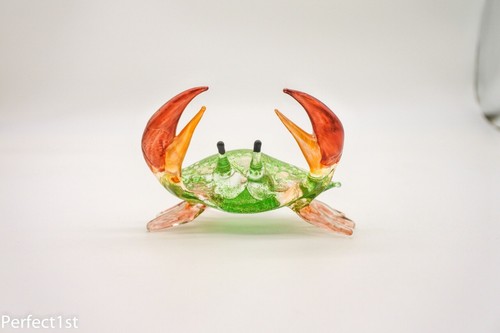 Crab handblown glass animal - crab,