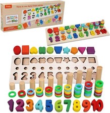 Counting Toys Wooden Shapes