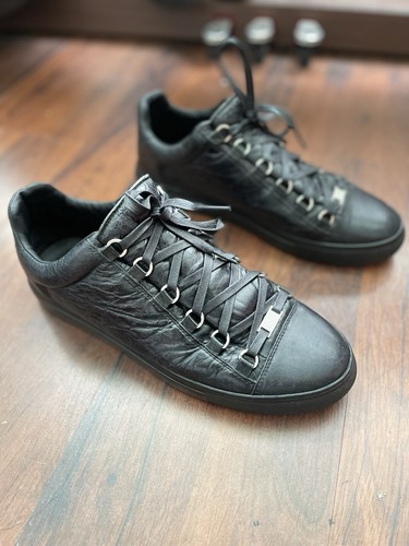 Balenciaga arena black leather - black,