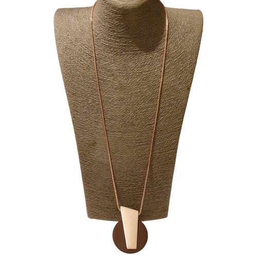 Long rose gold tone chain - rose,