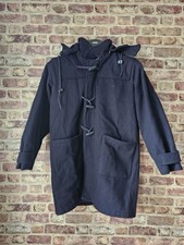 Vintage Schott NYC Wool Duffle Coat  Mens Size XL Navy Quilt Lined Heavyweight 