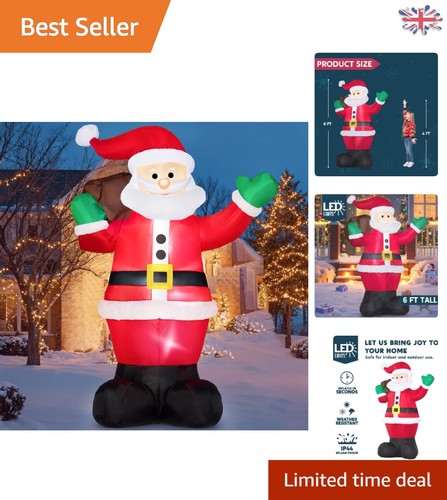 Light inflatable santa - up, ft