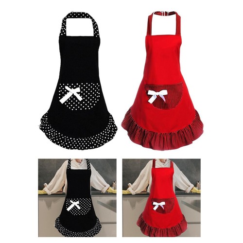 Bowknot funny apron ruffle for - apron,