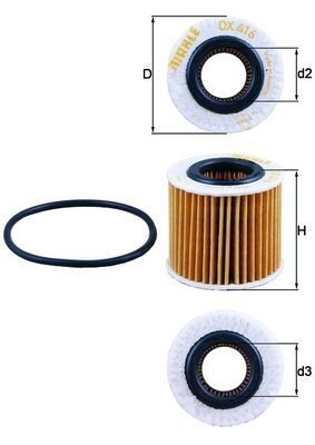 Mahle ox416d1 oil - ox416d1,