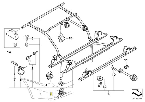 Bmw e83 rear bike - e83, carrier