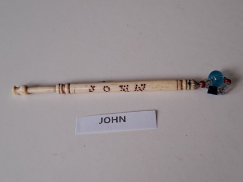 Antique bone lace bobbin - lace, with