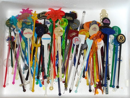 Joblot 100 vintage swizzle - vintage,