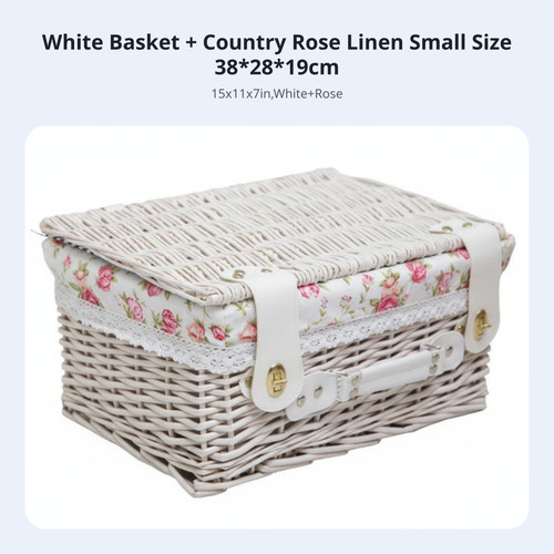 Pieces lidded wicker basket - pieces,