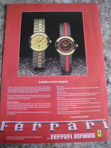 Ferrari formula watch advert - ferrari,
