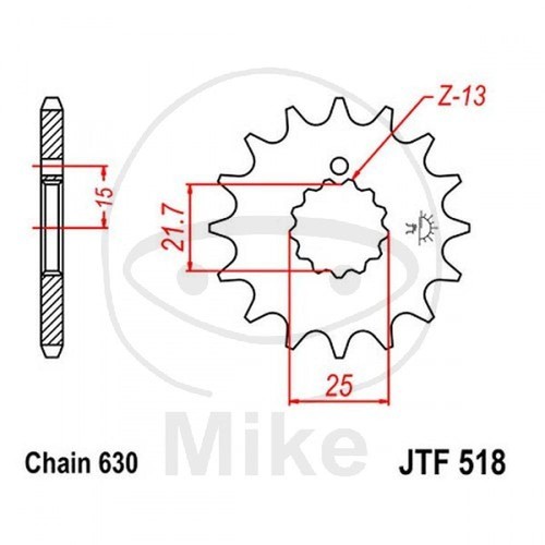 Sprocket z13 630 726 - 630, for
