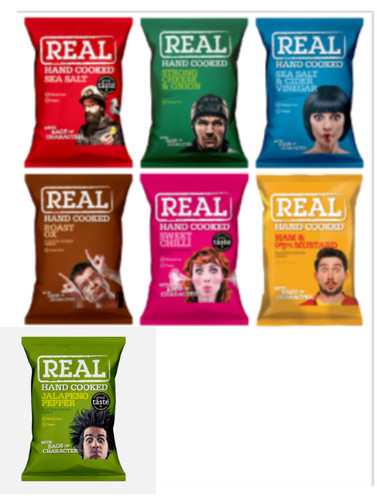 Real crisps handcooked 35g - handcooked,