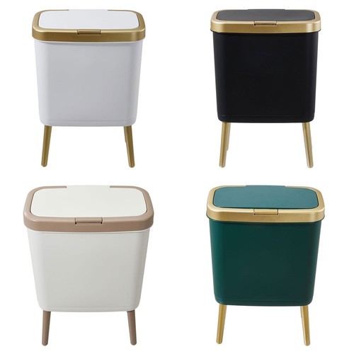 Narrow trash can with high - trash,