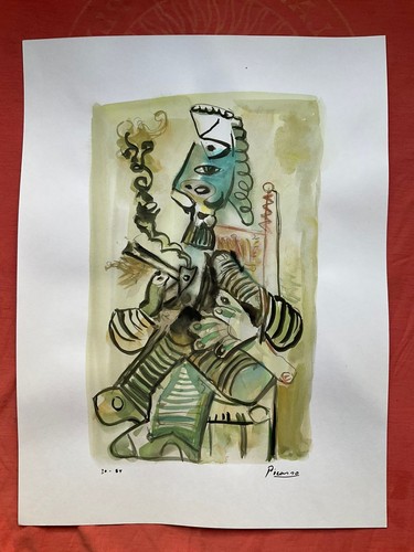Picasso drawing old paper - old,