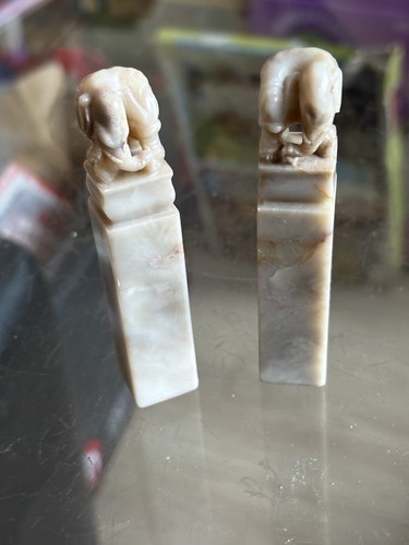 Vintage pair hand carved - pair, hand-carved