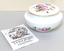 Coalport Shrewsbury Bone China Lidded Trinket Dish - Pink Roses - VGC 10.5cm