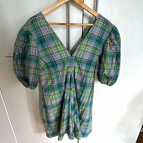 Ganni green pink - ganni, plaid