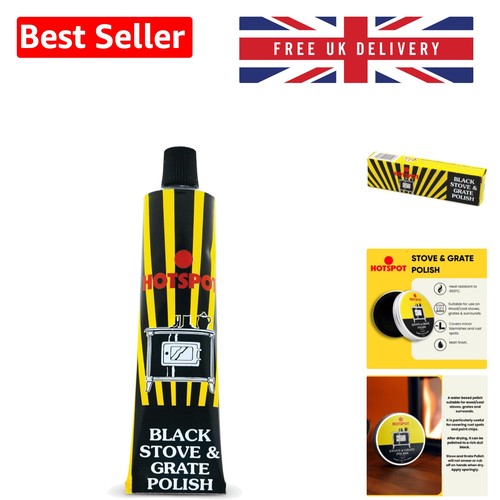 Black stove polish 75ml - black,
