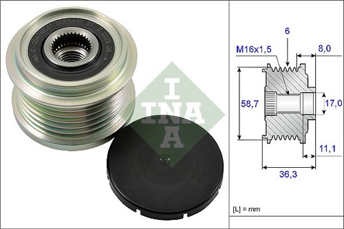 Alternator freewheel clutch - freewheel,