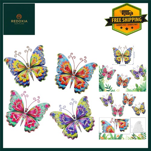 Vibrant metal butterfly wall - metal,