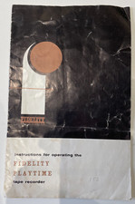 FIDELITY PLAYTIME TAPE RECORDER OPERATING INSTRUCTIONS Reel to Reel + BROCHURES
