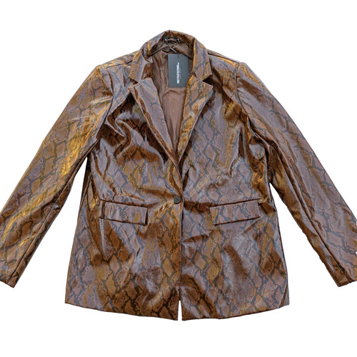 Prettylittlething brown faux - prettylittlething,