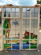 2 stained glass leaded Crittal
