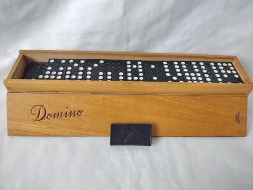 Vintage wooden dominoes - vintage,