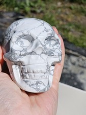 Large Howlite crystal Skull
