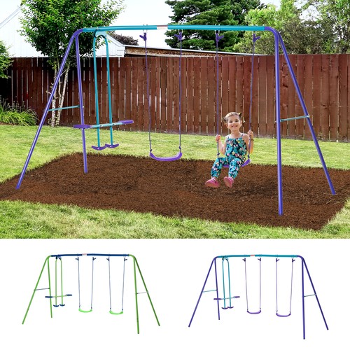 Metal garden swing seesaw set - garden,
