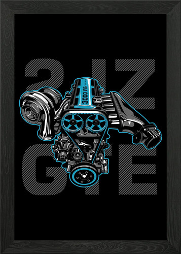 2jz engine framed wall - engine,