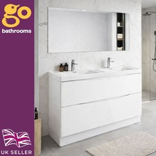 1200mm White Gloss Double