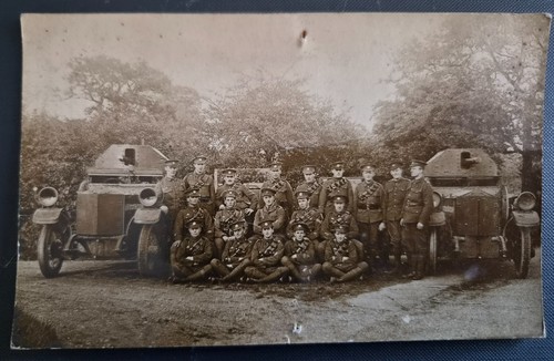 Ww1 wwi postcard armoured - armoured, car