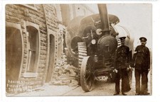 TRACTION ENGINE ACCIDENT, FINSLEY GATE, BURNLEY: Lancashire postcard(C93933)