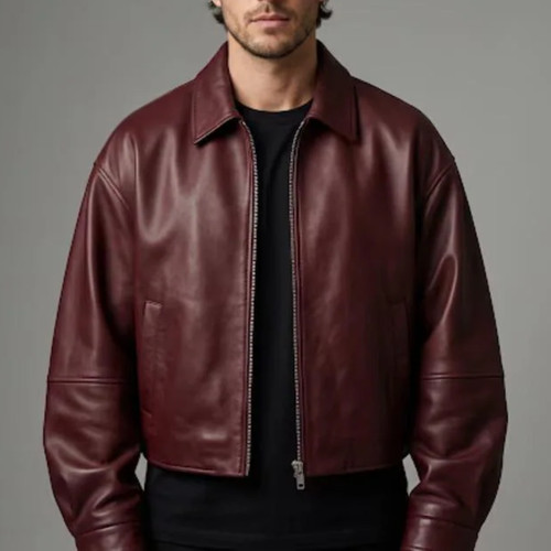 Men burgundy leather - burgundy,