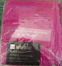 Hand Towels 100% Egyptian Cotton Satin Stripes 500-GSM Soft Bath Sheets 50x80cm.