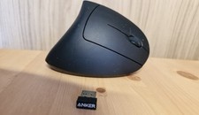 Black Anker 2.4G Wireless Vertical Ergonomic Mouse Right-Handed | USED, WORKING
