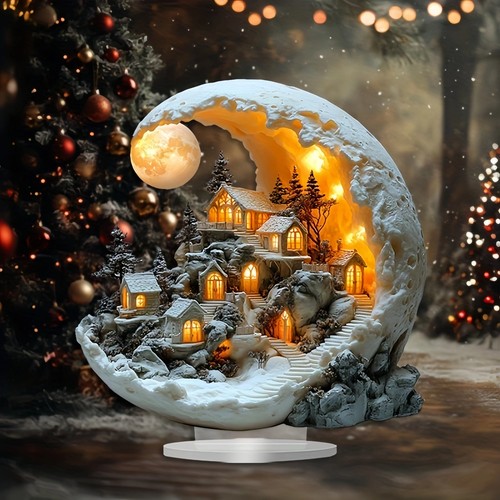 Christmas moon house - moon,