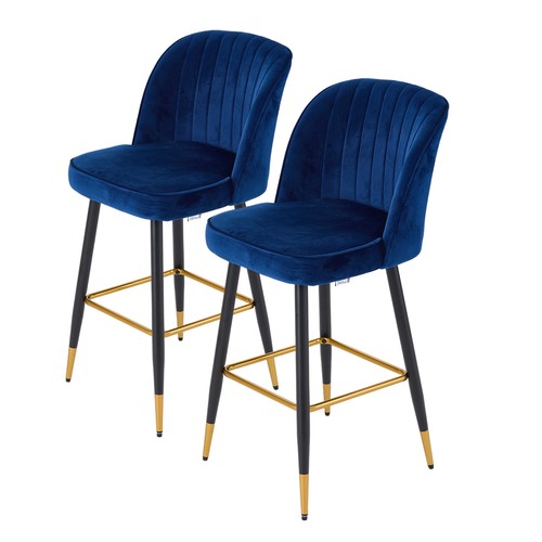 Set velvet bar stools - set,