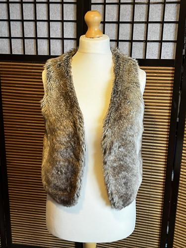 Faux fur vest waistcoat - vest, size