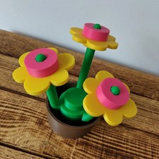 Brick Flowers in Pot Small 3D