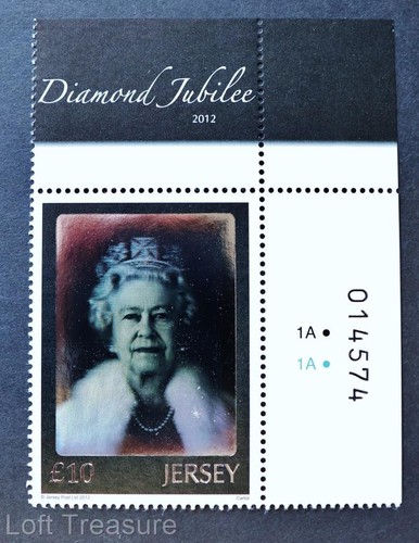 Jersey stamps queens diamond - stamps:,