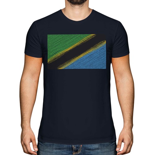 Tanzania scribble flag mens - tanzania,