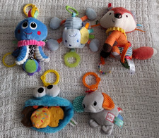 5 Soft Stroller Toys Rattle