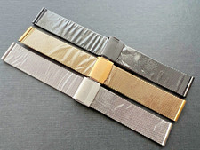 Milanese Mesh Loop Watch Strap S/S Steel Bracelet Wrist Strap 14-22mm x 2mm appx