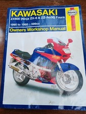 Kawasaki ZX600 (Ninja ZX-6 & ZZ-R600) Fours - Haynes workshop manual,1990 to '95