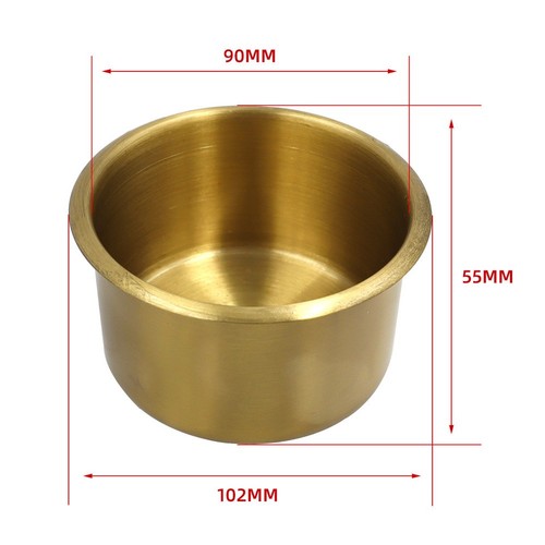 Gold plated recessed cup - gold,