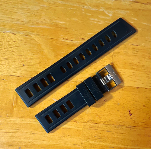 Omega 22mm blue vintage rubber - omega,